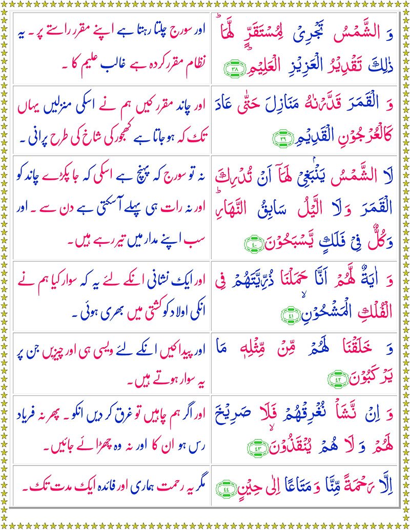 Surah Yaseen with Urdu Translation - Surah Yaseen with English Translation